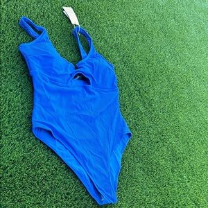Classic One-Piece Swim Suit in Royal Blue